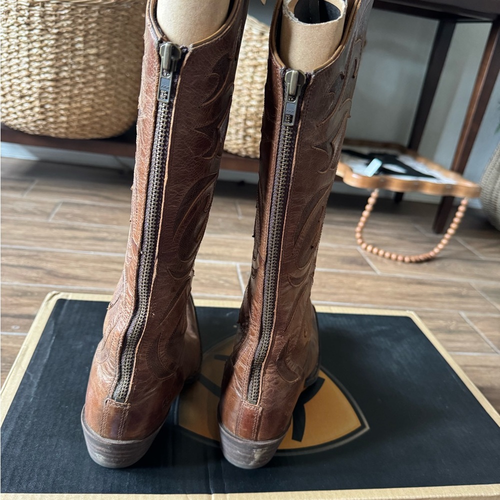 ARIAT Lyric Tall Brown Leather Boots - Picture 3 of 8